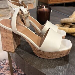 NEW Nordstrom Ansel Cork Platform Ankle Strap Sandals size 10